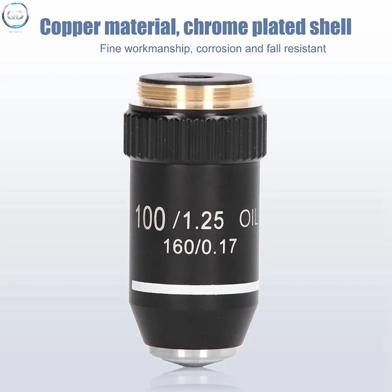 Xlab Medical - Lensa Objektif Mikroskop Achromatik 100X, Diameter