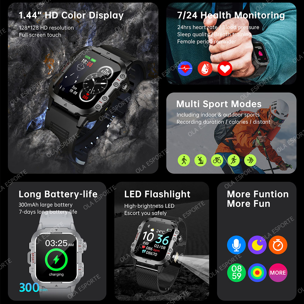 Jam Tangan Pintar Pria Terbaru - Blood Pressure Monitor ulasan dan harga