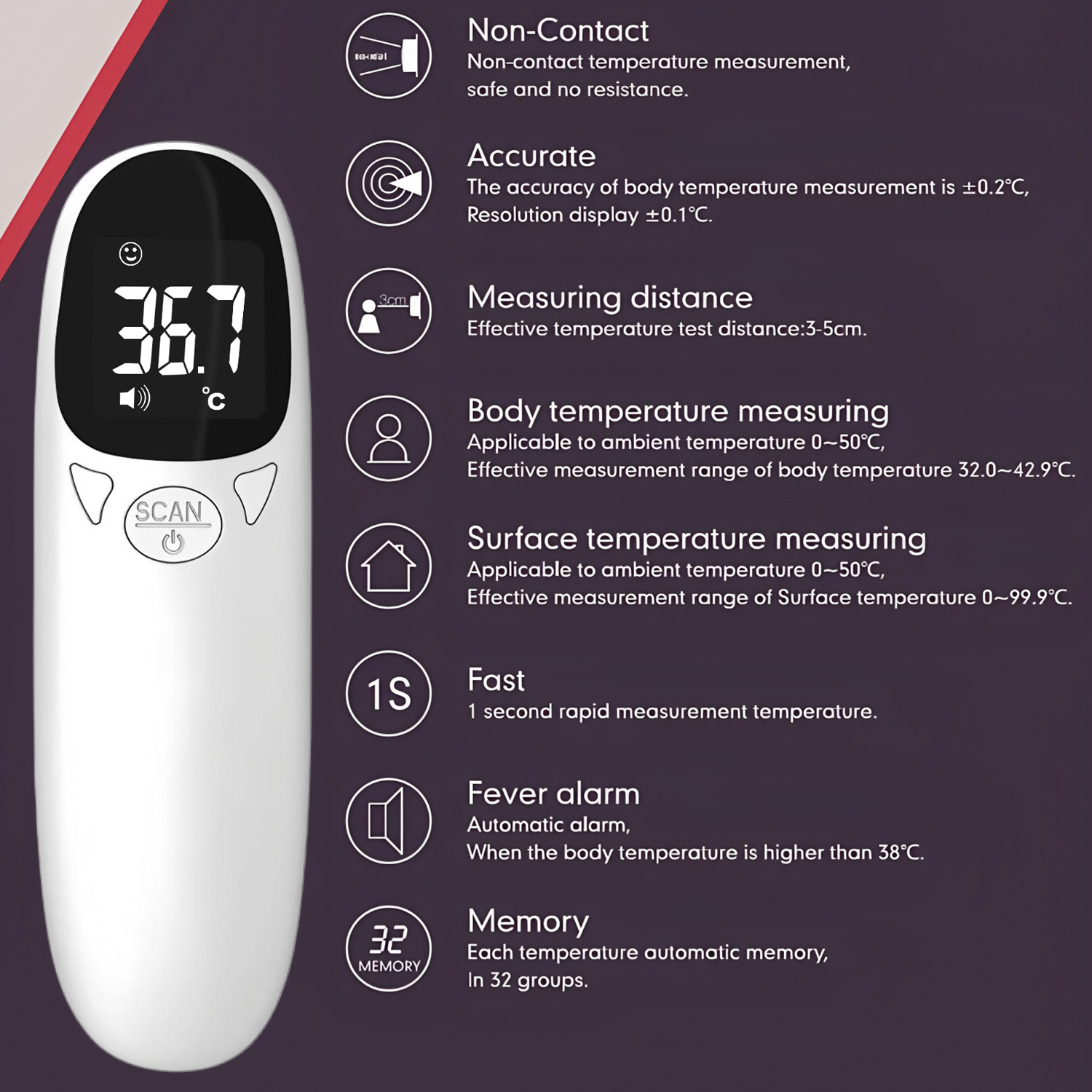 Termometer Inframerah Medis Di - Pulse Oximeter ulasan dan harga